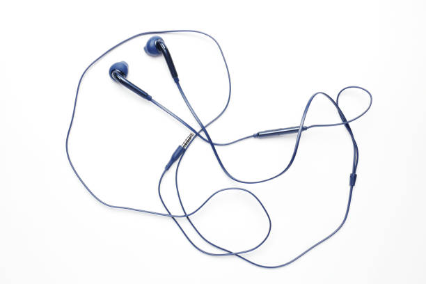 istock Little blue headphones 1128755769