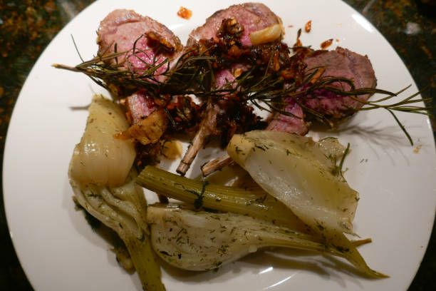 istock Roasted rack of lamb 1128755888
