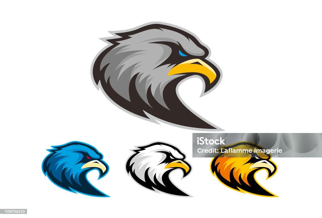 Eagle logo Different colors eagle logo for sports team Logo stock vector