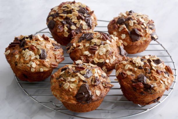 istock Banana chocolate oat pecan muffins 1128757458
