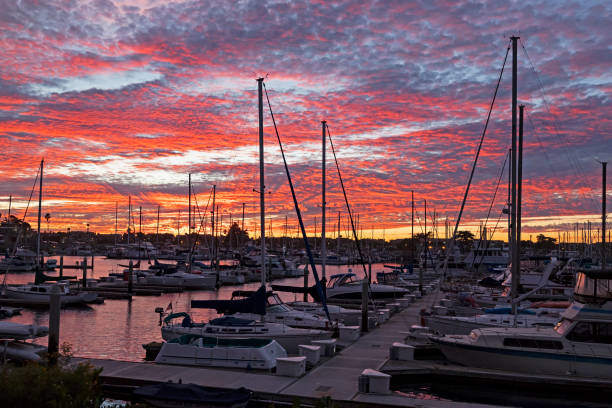 istock Sunrise at California marina 1128760008