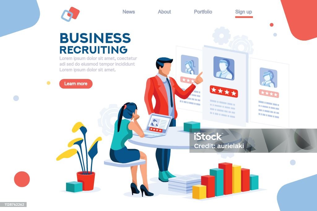 Customized Employment Visual Infographic Employment Concept Vector Stock Illustration - Download ...