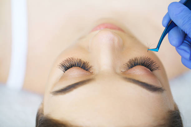 istock Woman Eye with Long Eyelashes. Eyelash Extension 1128762527