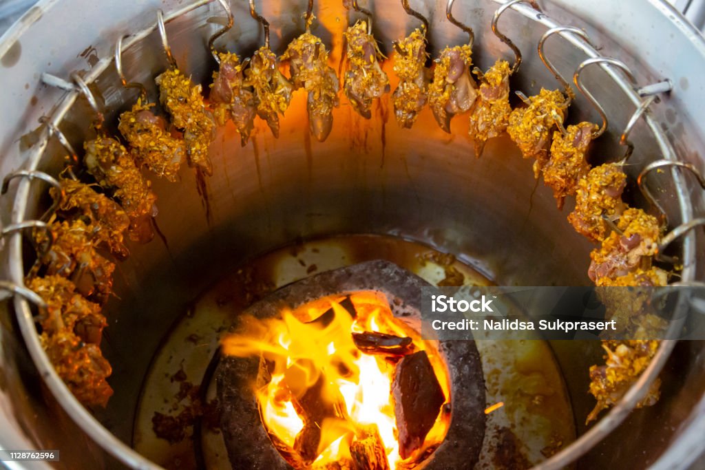 Roasted Chicken Thai Street Food Stock Photo - Download Image Now