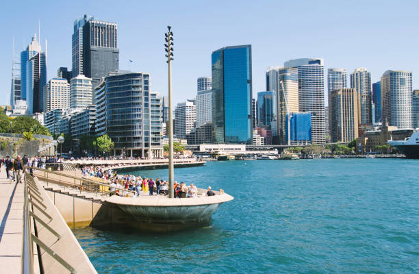 istock Sydney harbor city skyline 1128779415