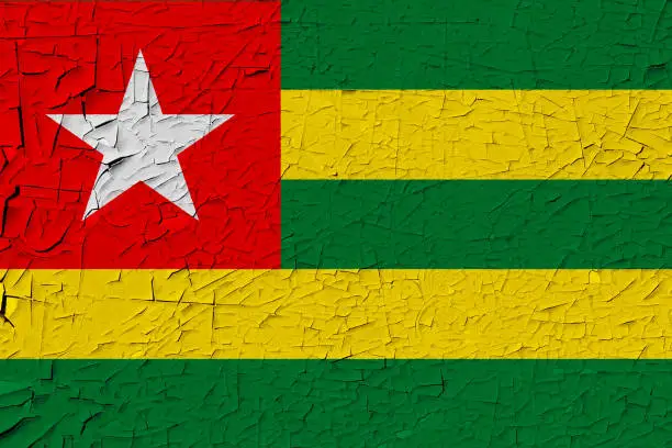 Photo of Togo painted flag