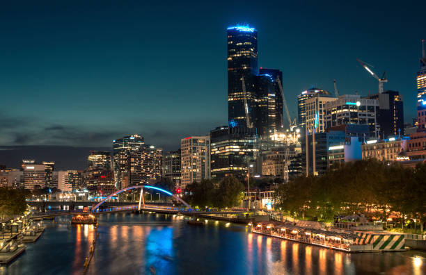 istock Melbourne city skyline at night 1128788321