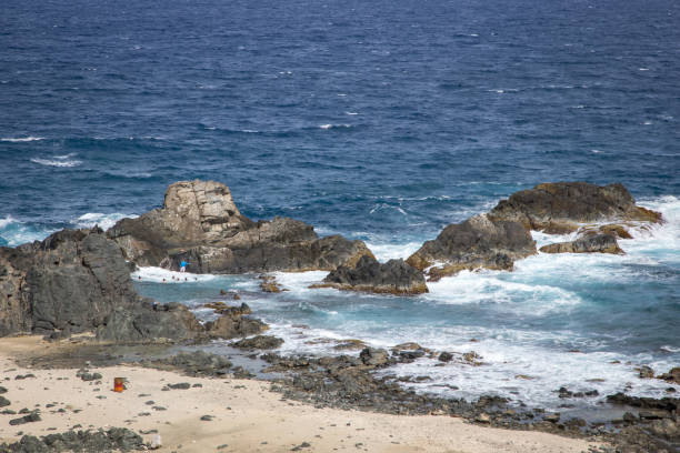 istock Views around the Natural Pool in Aruba 1128788598