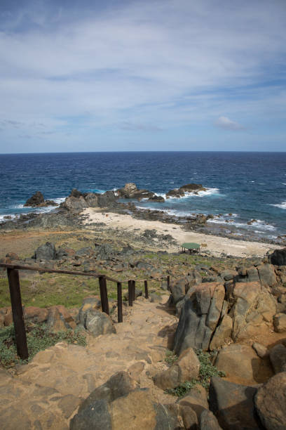 istock Views around the Natural Pool in Aruba 1128788615