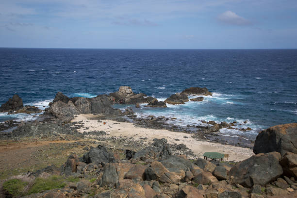 istock Views around the Natural Pool in Aruba 1128788620