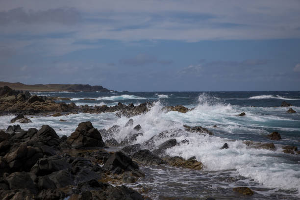 istock Views around the Natural Pool in Aruba 1128788633