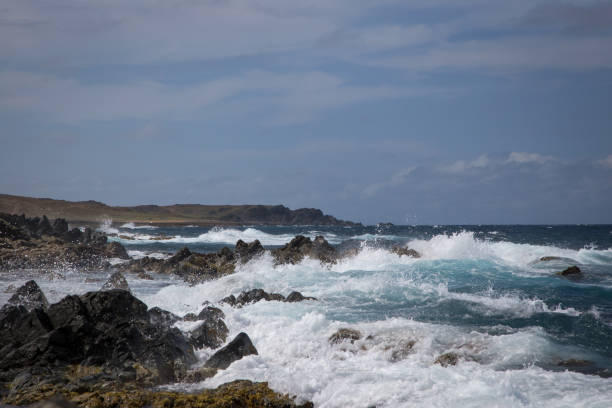 istock Views around the Natural Pool in Aruba 1128788686