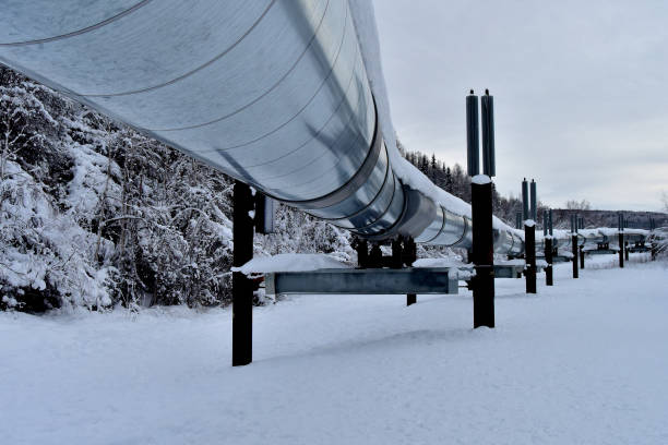 istock Alaska Pipeline in winter 1128790497