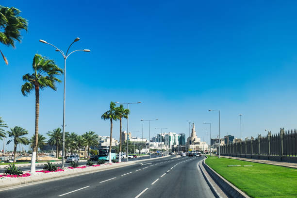 istock Abdullah Bin Jassim Street in Doha, Qatar. 1128792006