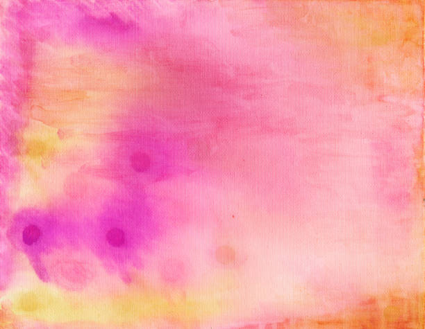 istock Bright colored orange and pink hand painted background 1128792503