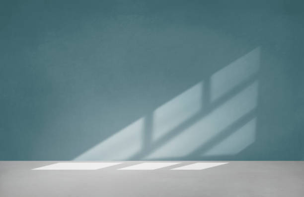 istock Green wall in an empty room with concrete floor 1128793368