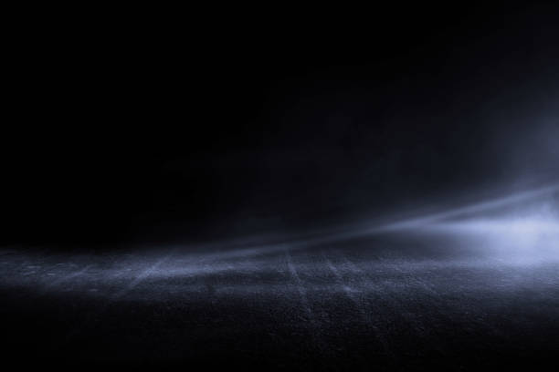 istock Creative blurry outdoor asphalt background with mist light high speed 1128800366