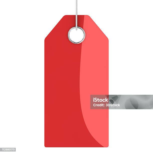 Etiqueta De Preço Em Branco Vermelho - Fotografias de stock e mais imagens de Etiqueta de Preço - Etiqueta de Preço, Computação Gráfica, Saldos