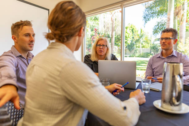 istock Business people meeting with a financial planner 1128807736