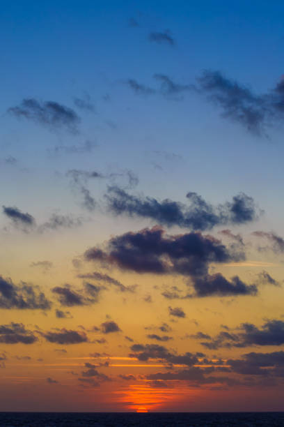 istock Beautiful sunset seascape with dramatic sky 1128811067
