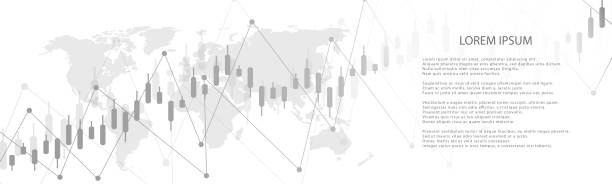 istock Stock market graph or forex trading chart for business and financial concepts, reports and investment on grey background . Vector illustration 1128813665