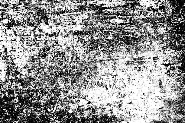istock Texture of scratches, cracks, chips. Monochrome abstract grunge background. Black and white pattern of old surface. Template for texturing posters, business cards, labels, icons 1128816278