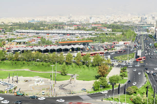 istock Western Bus Terminal and Mohammad Ali Jenah Expressway, Tehran 1128817313