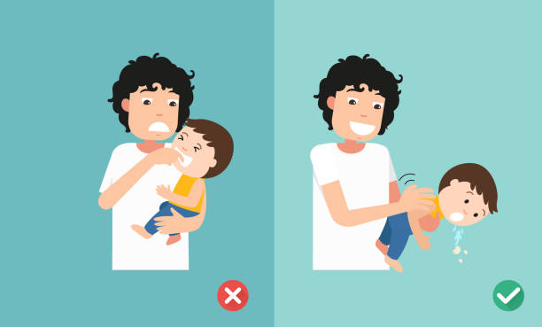 wrong and right ways first aid wrong and right ways first aid,illustration,vector choking stock illustrations