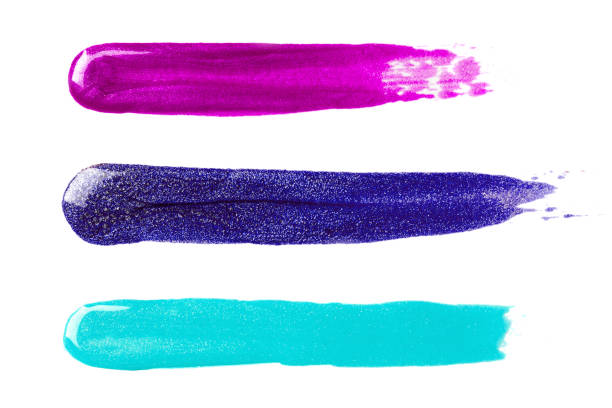istock Nail polish strokes on white background isolated. 1128825592