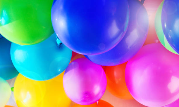 istock Party background balloons Many colorful balloons 1128832298