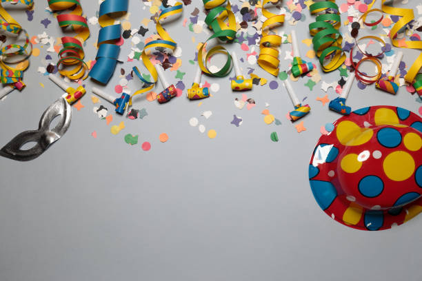 istock Carnival with confetti and party 1128835940