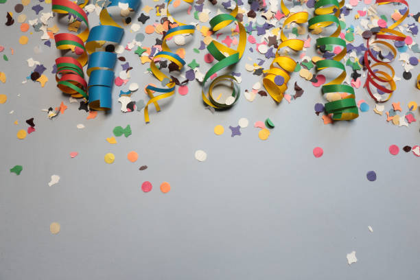 istock Carnival with confetti and party 1128835951
