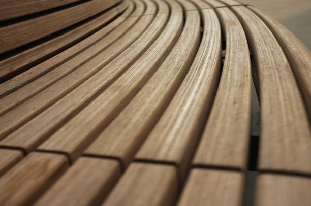 istock Wood architecture chair model background 1128838053