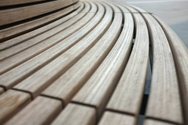 istock Wood architecture chair model background 1128838624