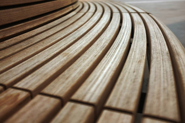 istock Wood architecture chair model background 1128838723