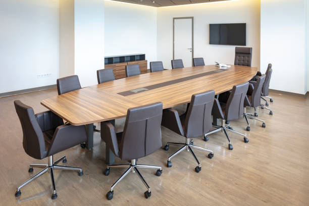 istock Interior of modern meeting room 1128838826