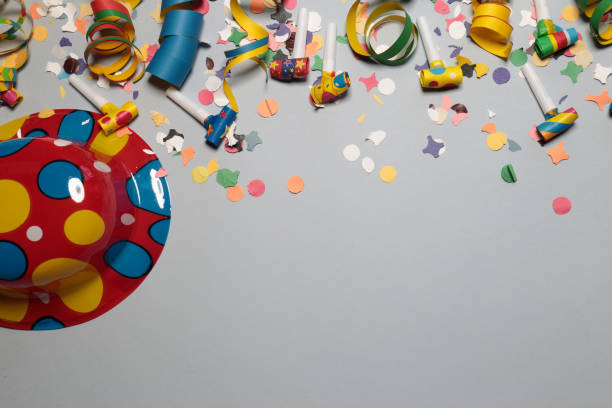 istock Carnival with confetti and party 1128838875