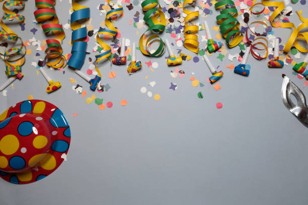 istock Carnival with confetti and party 1128839069