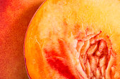 Background of fresh fruit of peach , close up