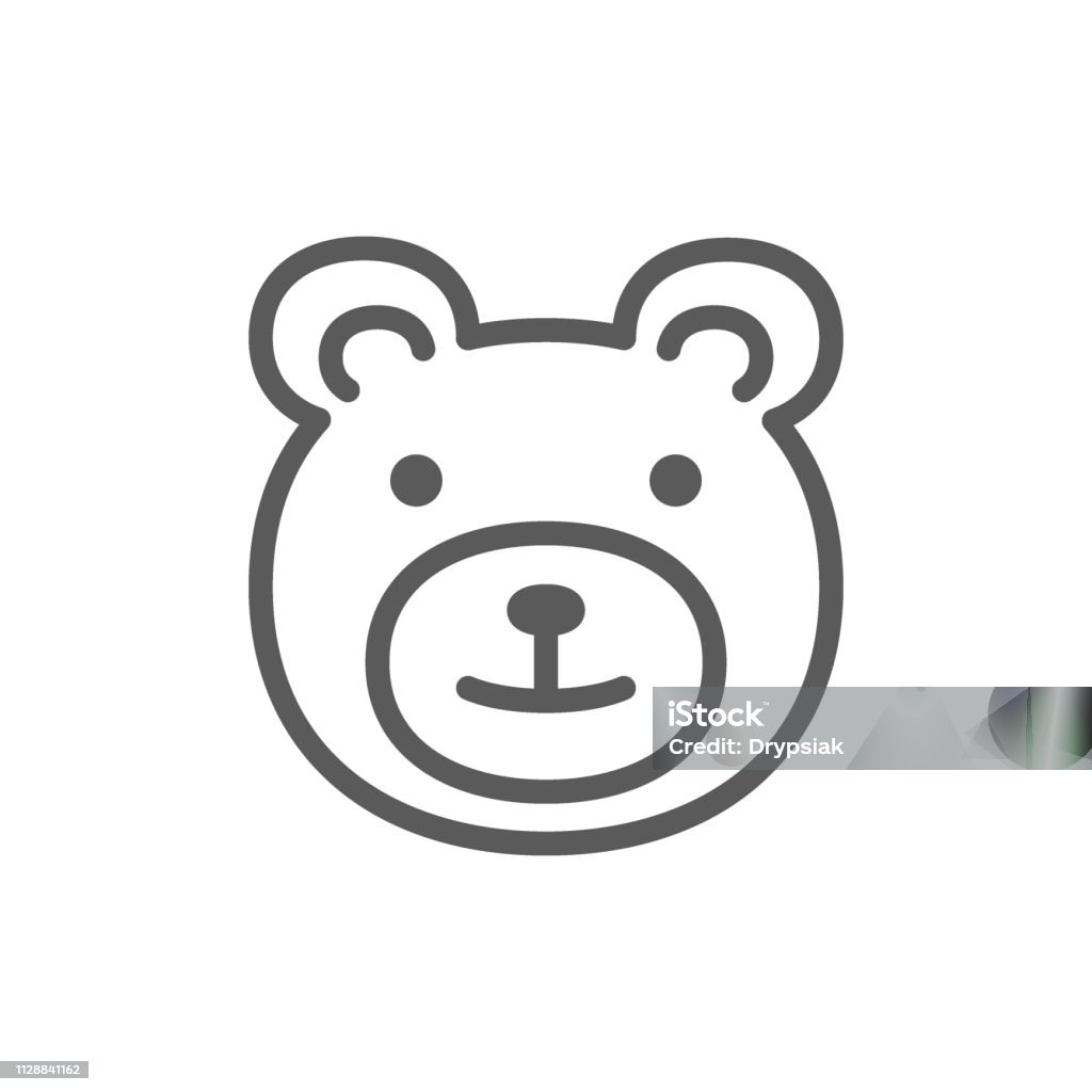Teddy bear, childrens toy line icon. Vector teddy bear, childrens toy line icon. Symbol and sign illustration design. Isolated on white background Animal stock vector