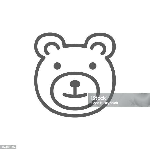 Teddy Bear Childrens Toy Line Icon Stock Illustration - Download Image Now - Animal, Art, Art And Craft