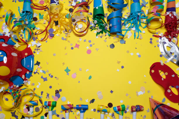 istock Carnival with confetti and party 1128841335