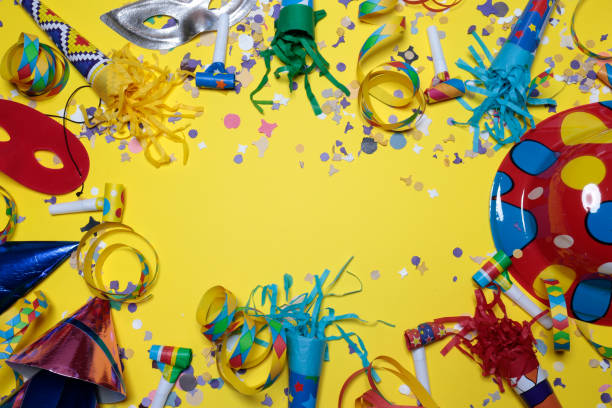istock Carnival with confetti and party 1128842364