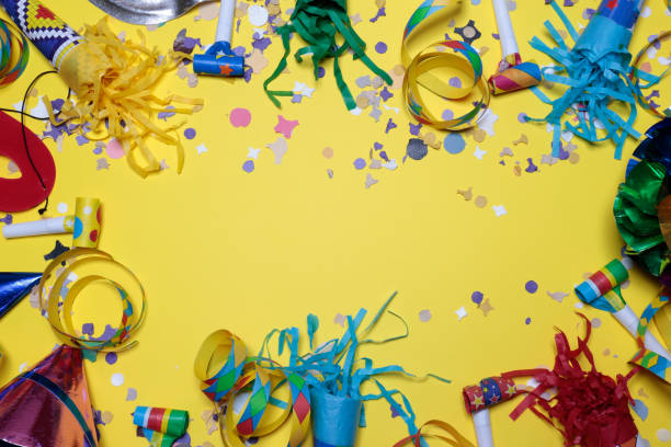 istock Carnival with confetti and party 1128842460