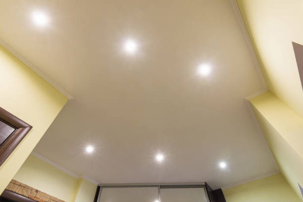 istock Ceiling in the hallway, lighting included 1128847694