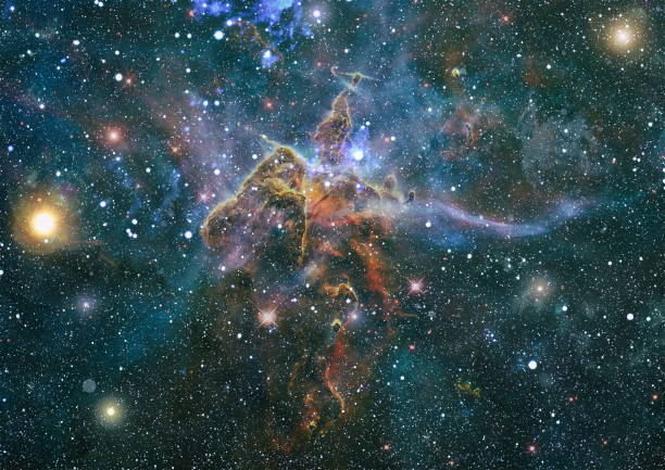 Sh2-157 is a faint but extensive emission nebula visible in the constellation Cassiopeia. Night sky backgrounds with star maps