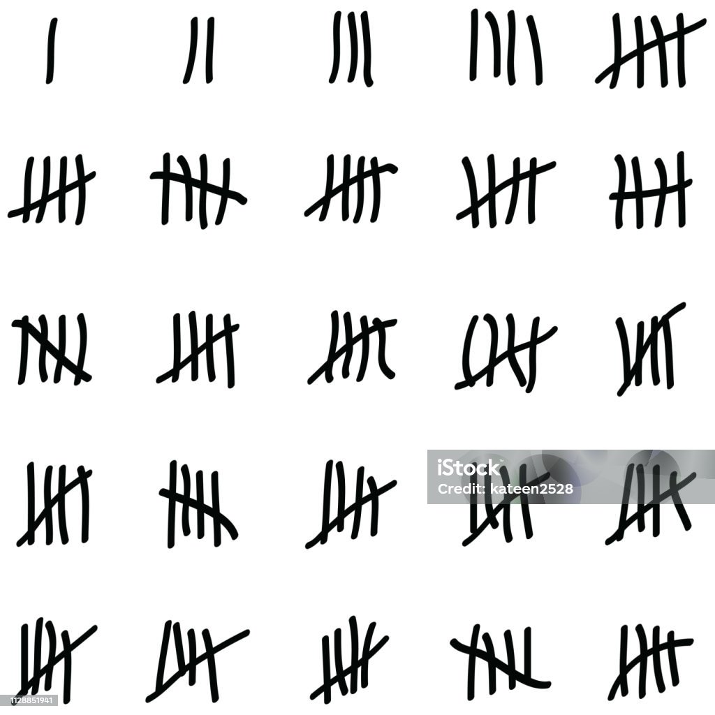 Tally Marks Icon Set Stock Illustration - Download Image Now - Counting,  Vector, Black Color - iStock