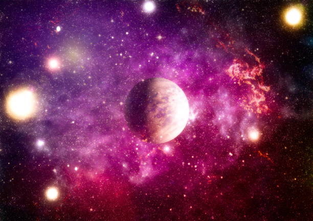 istock Chaotic space background. planets, stars and galaxies in outer space showing the beauty of space exploration. Elements furnished by NASA - Image 1128853478