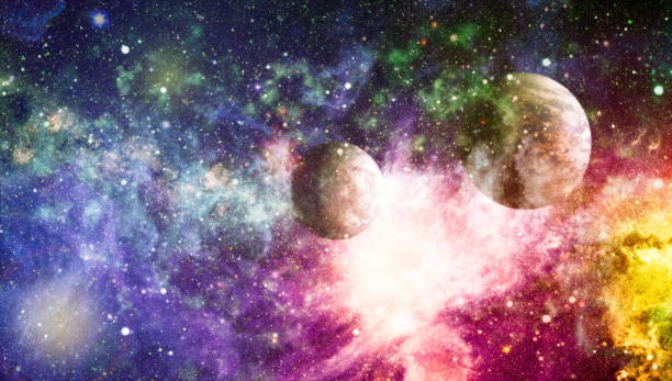 istock Chaotic space background. planets, stars and galaxies in outer space showing the beauty of space exploration. Elements furnished by NASA - Image 1128853499