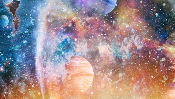 istock Nebula night starry sky in rainbow colors. Multicolor outer space. deep space many light years far from planet Earth. Elements of this image furnished by NASA. - Image 1128854896